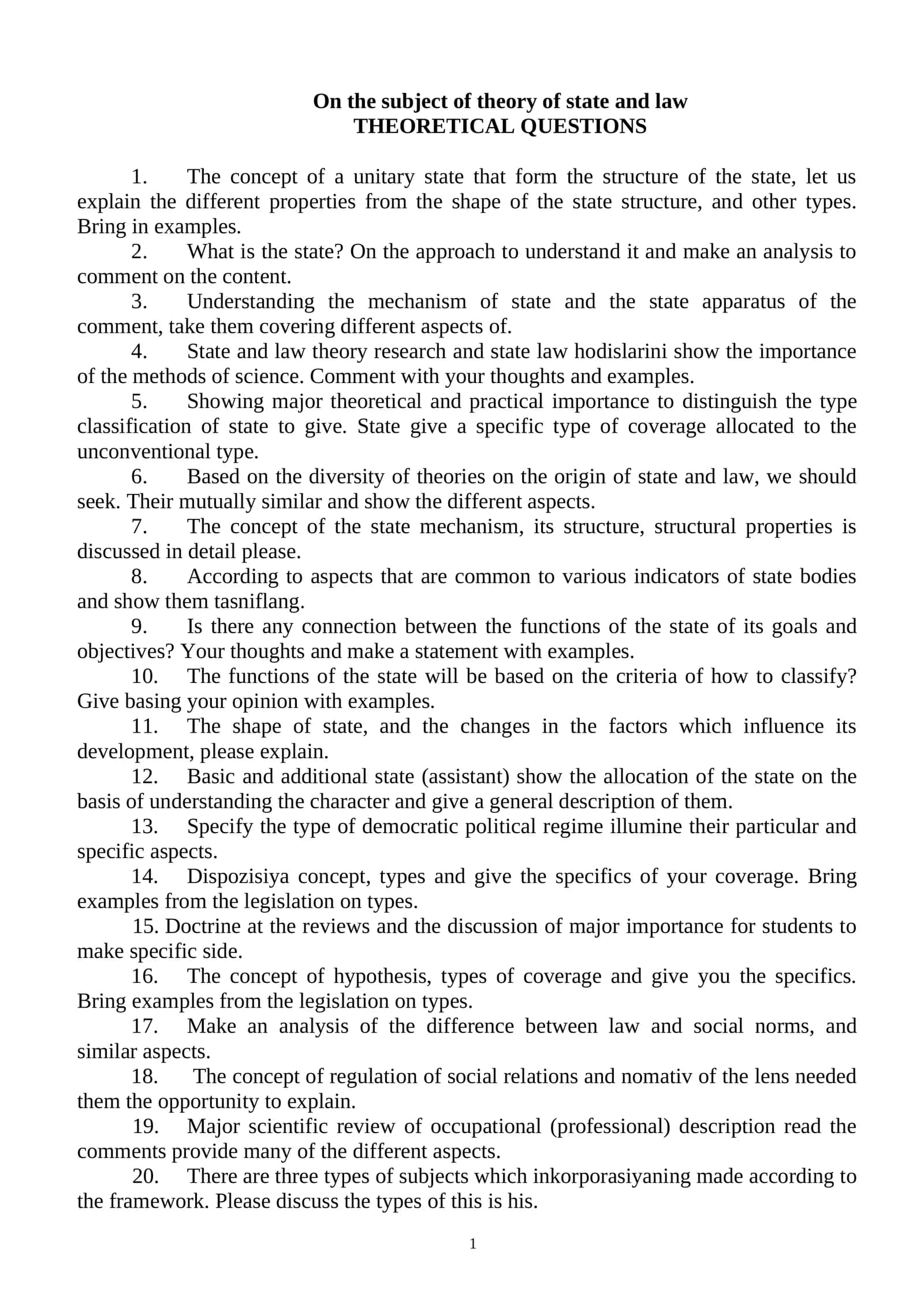 Theory of State and Law
