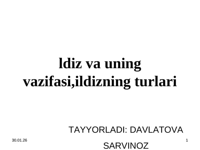Ildiz va uning vazifasi, ildizning turlari