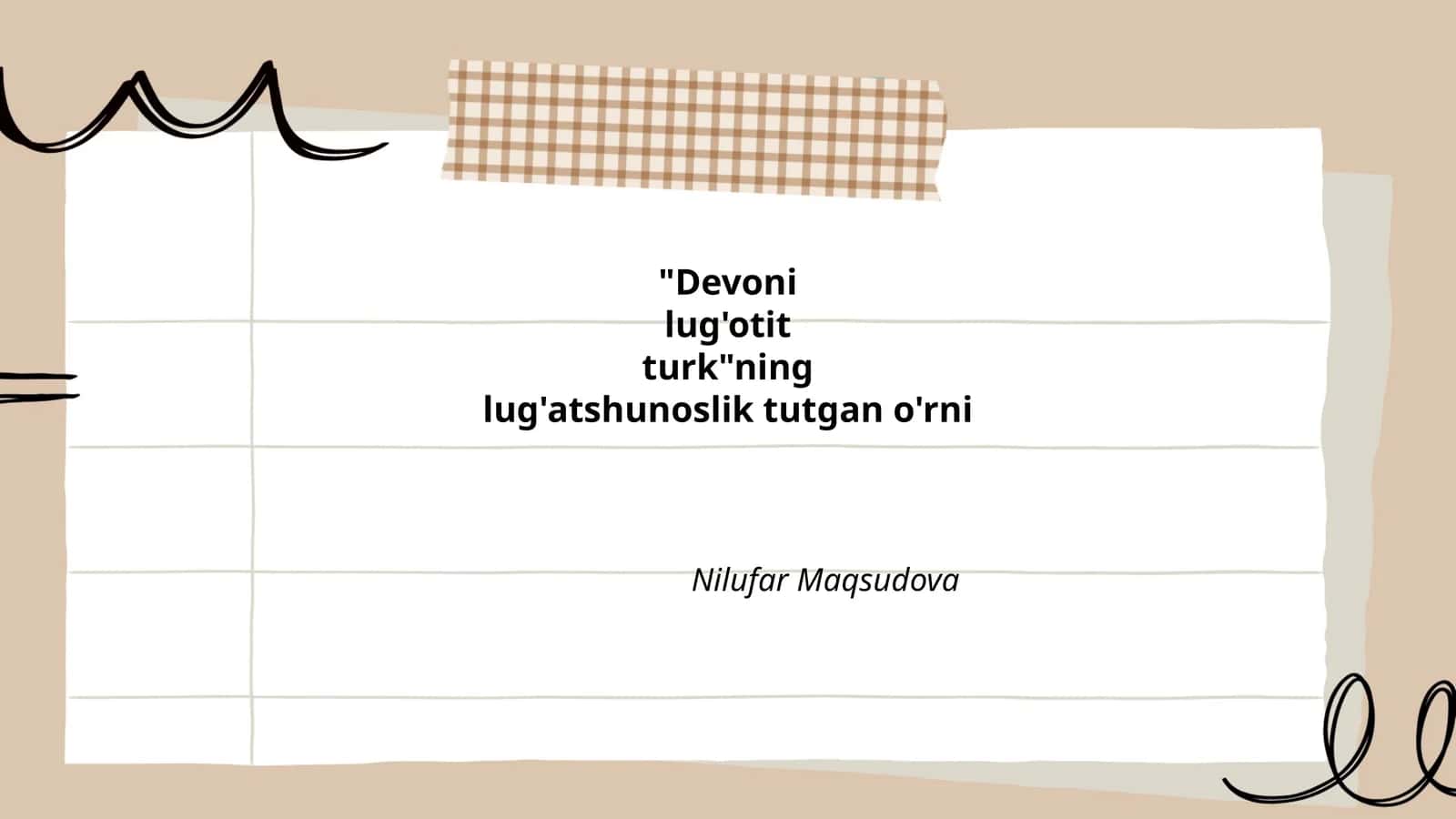 "Devoni lug'otit turk"ning lug'atshunoslik tutgan o'rni