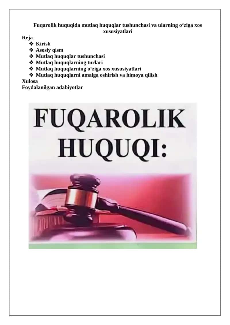 Fuqarolik Huquqi