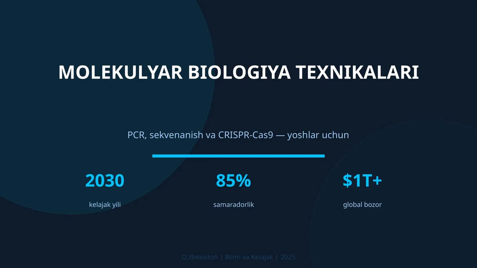 MOLEKULYAR BIOLOGIYA TEXNIKALARI