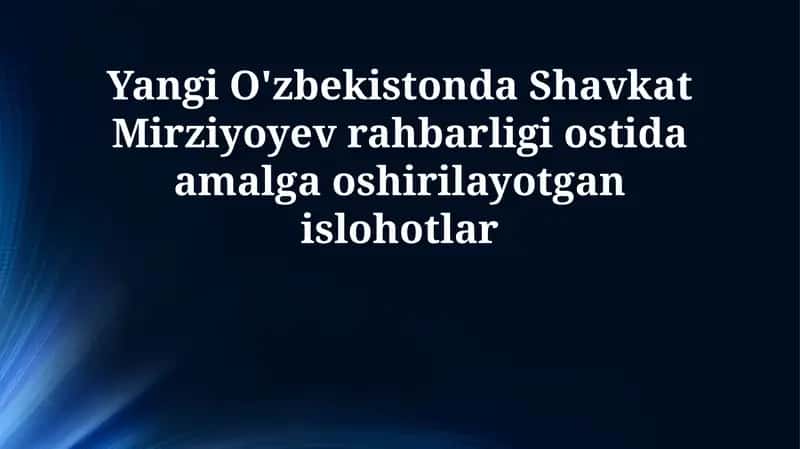 Siyosiy va Iqtisodiy Islohotlar