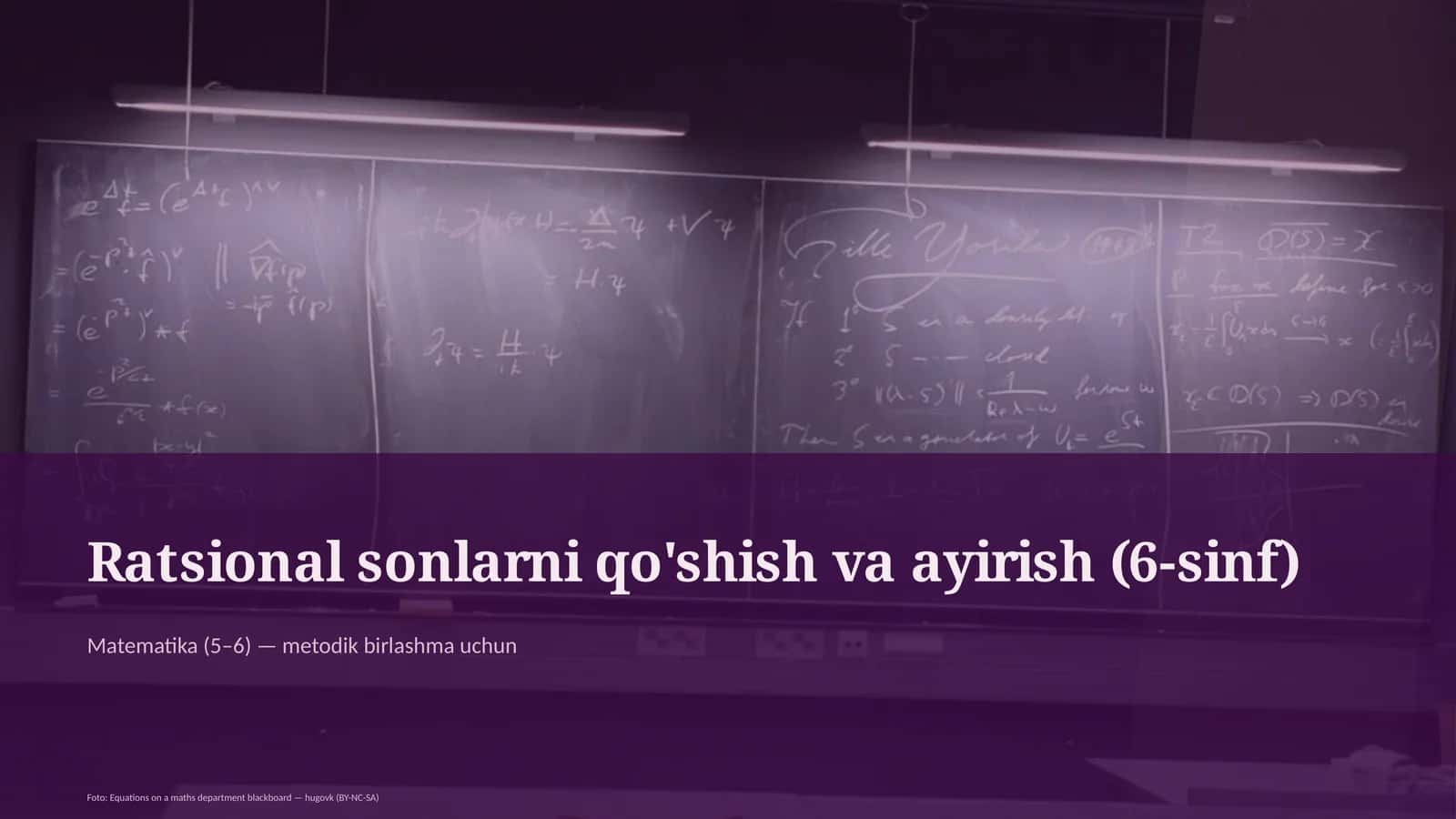 Ratsional sonlarni qo'shish va ayirish (6-sinf)