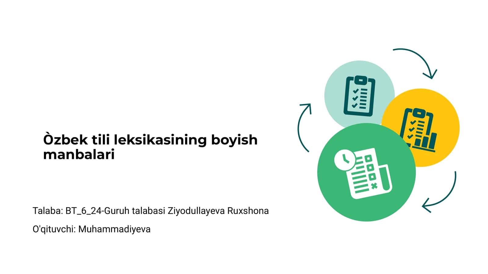 Òzbek tili leksikasining boyish manbalari