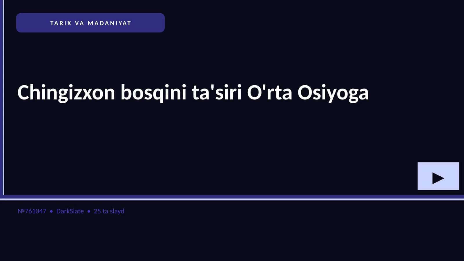 Chingizxon bosqini ta'siri O'rta Osiyoga