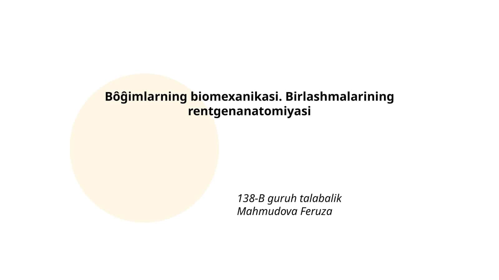 Qo'l bo'g'imlarining biomexanikasi