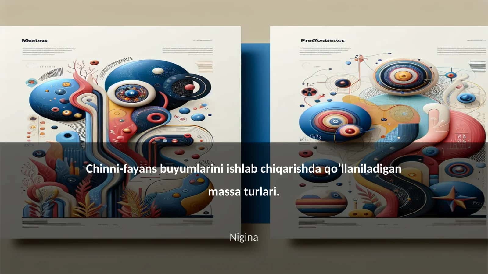 Chinni-fayans buyumlarini ishlab chiqarishda qo’llaniladigan massa turlari