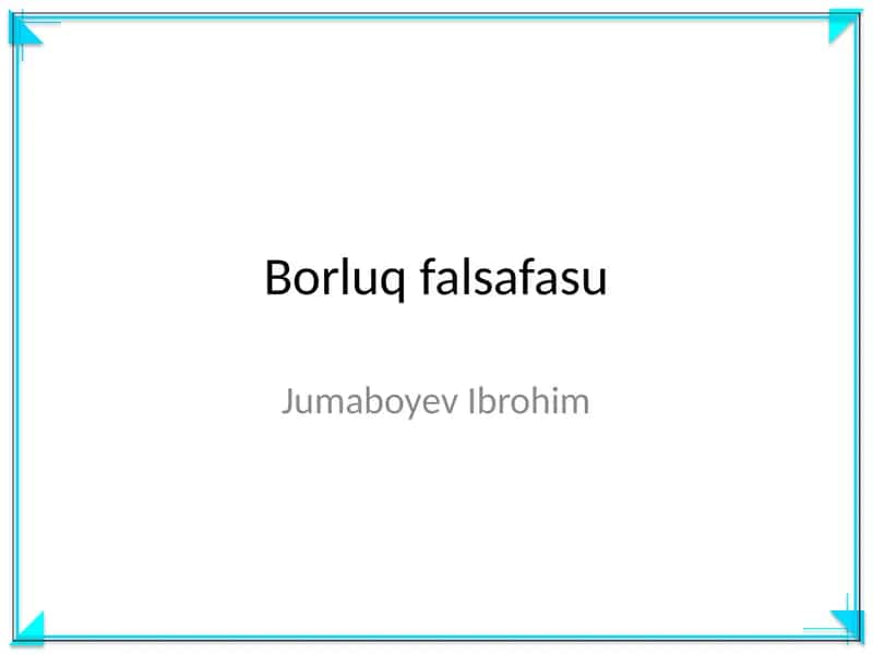 Borluq falsafasu