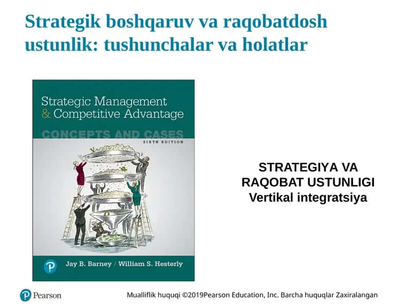 Strategik boshqaruv va raqobatdosh ustunlik: tushunchalar va holatlar
