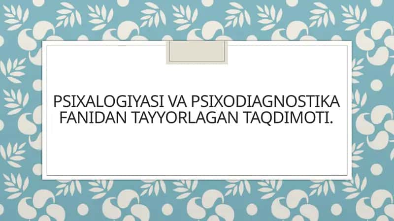 I.S.Vigotiskiy madaniy tarixiy konsepsiyasi