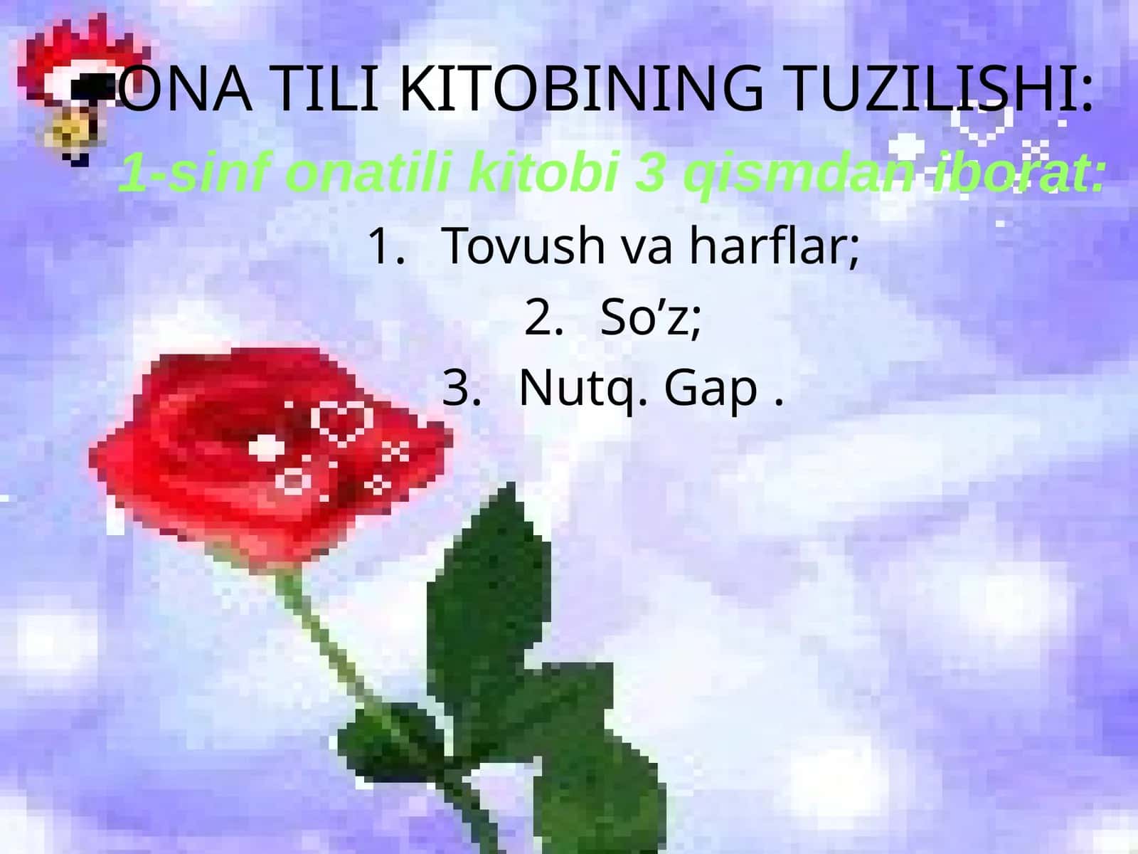 Ona tili kitobining tuzilishi