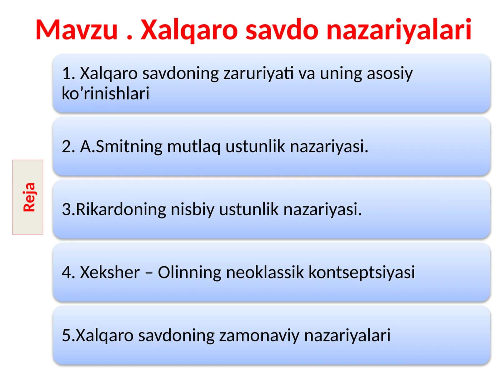 Xalqaro savdo nazariyalari