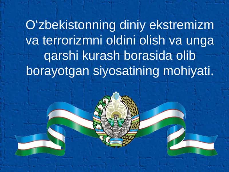 Diniy-ekstremizm va terrorizmga qarshi kurash
