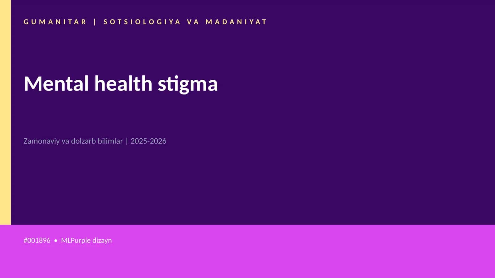Mental health stigma