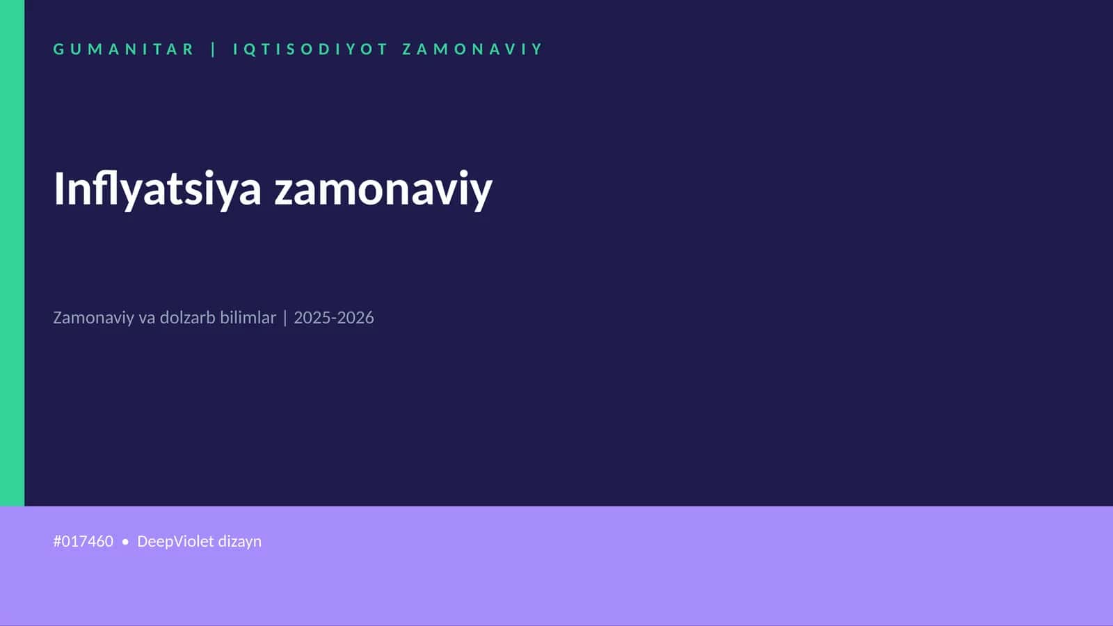 Inflyatsiya zamonaviy