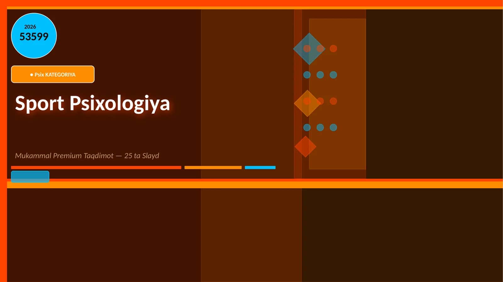 Sport Psixologiya Mukammal Premium Taqdimot — 25 ta Slayd