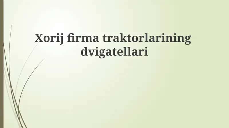 Traktor dvigatellari