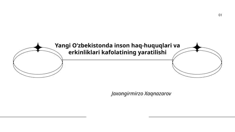 Yangi Oʻzbekistonda inson haq-huquqlari va erkinliklari kafolatining yaratilishi