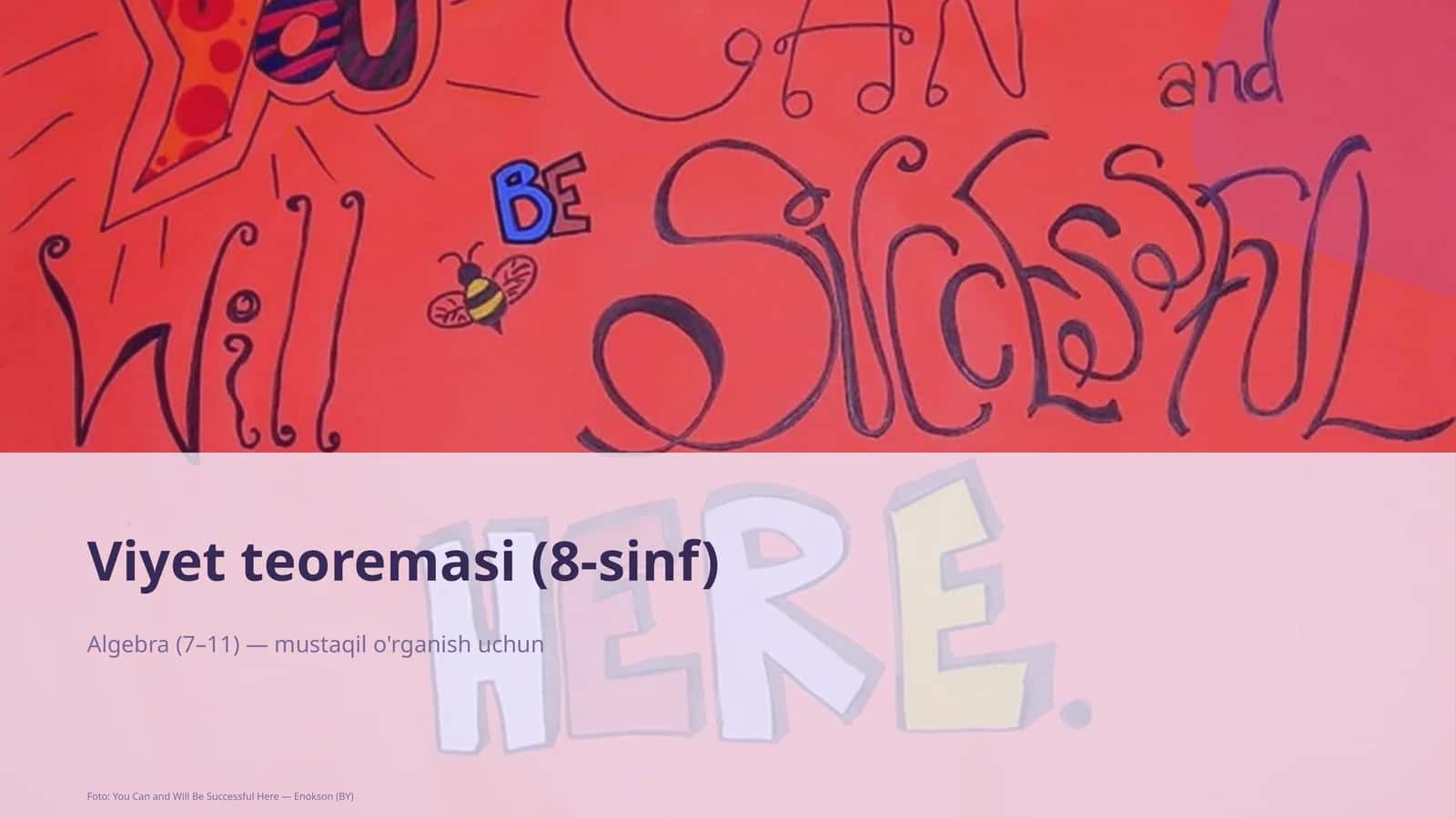 Viyet teoremasi (8-sinf)