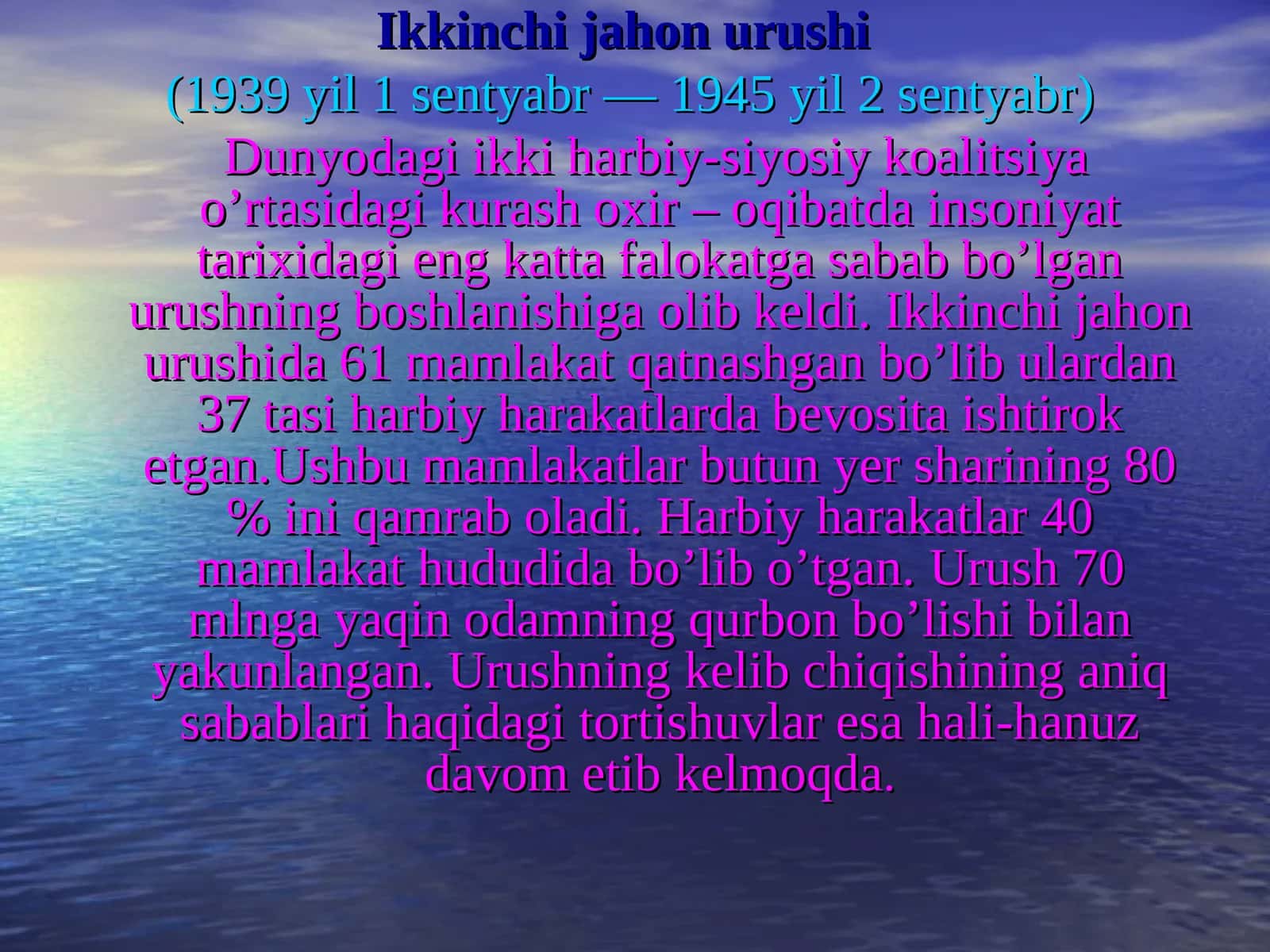 Ikkinchi jahon urushi