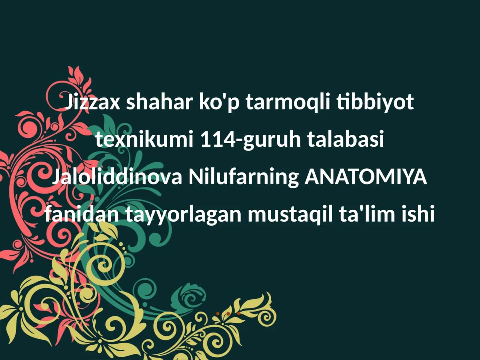 Bo'yin mushaklari anatomik tuzilishi