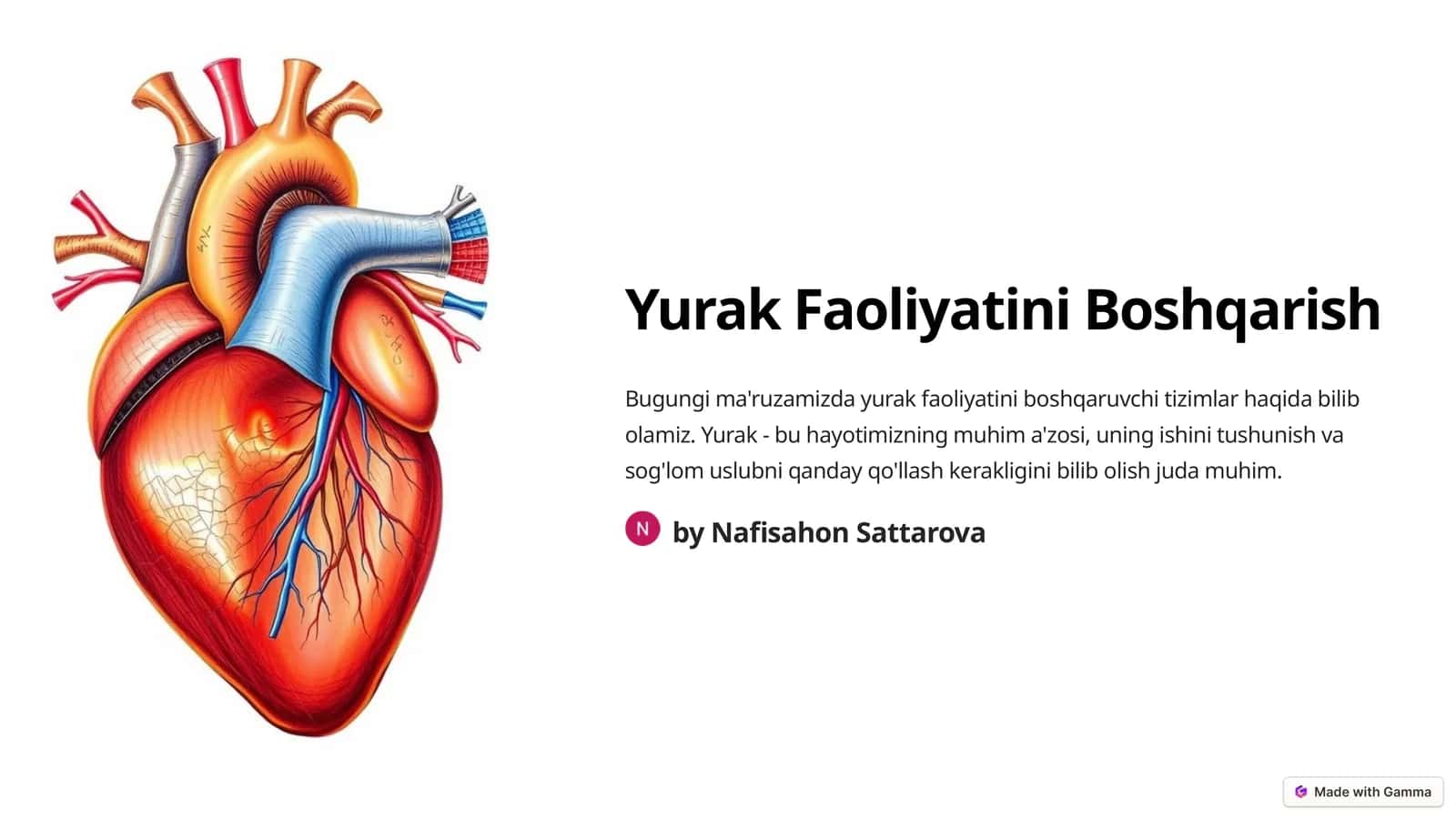 Yurak Faoliyatini Boshqarish