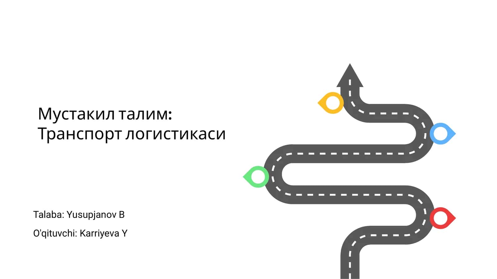 Мустакил талим: Транспорт логистикаси