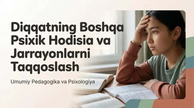 Diqqatning boshqa psixik hodisa va jarayonlarni taqqoslash
