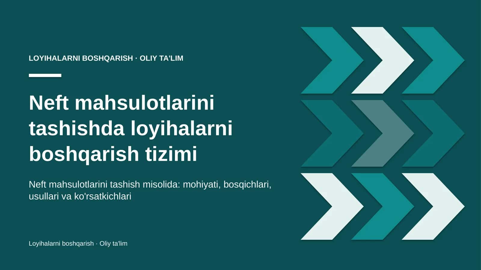 neft mahsulotlarini tashishda loyihalarni boshqarish tizimi 6538