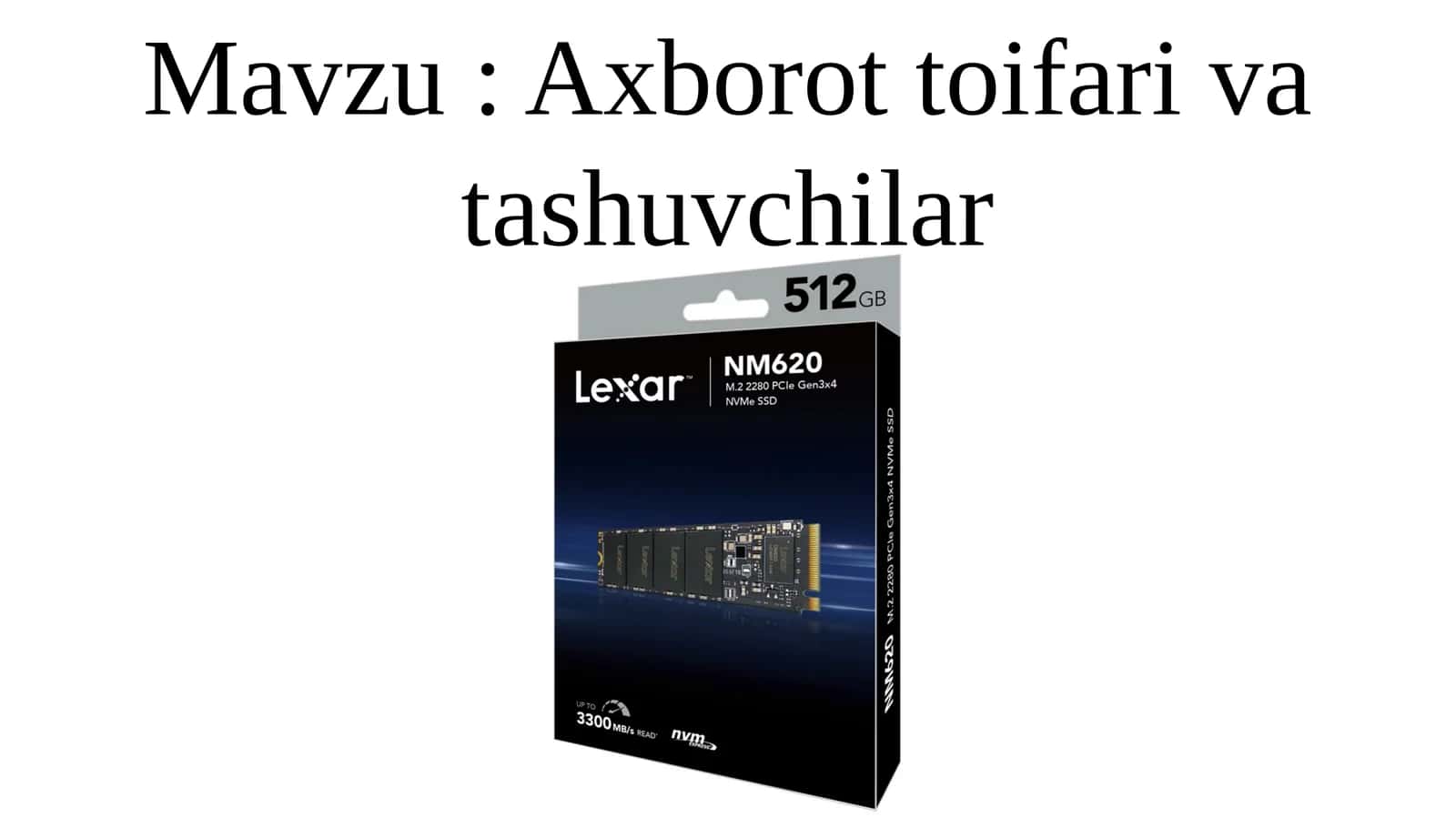 Axborot toifalari va tashuvchilar