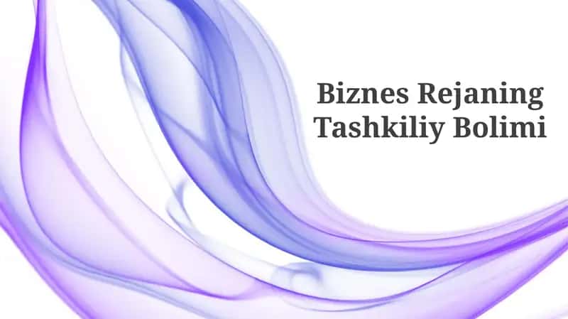 Biznes Rejaning Tashkiliy Bolimi