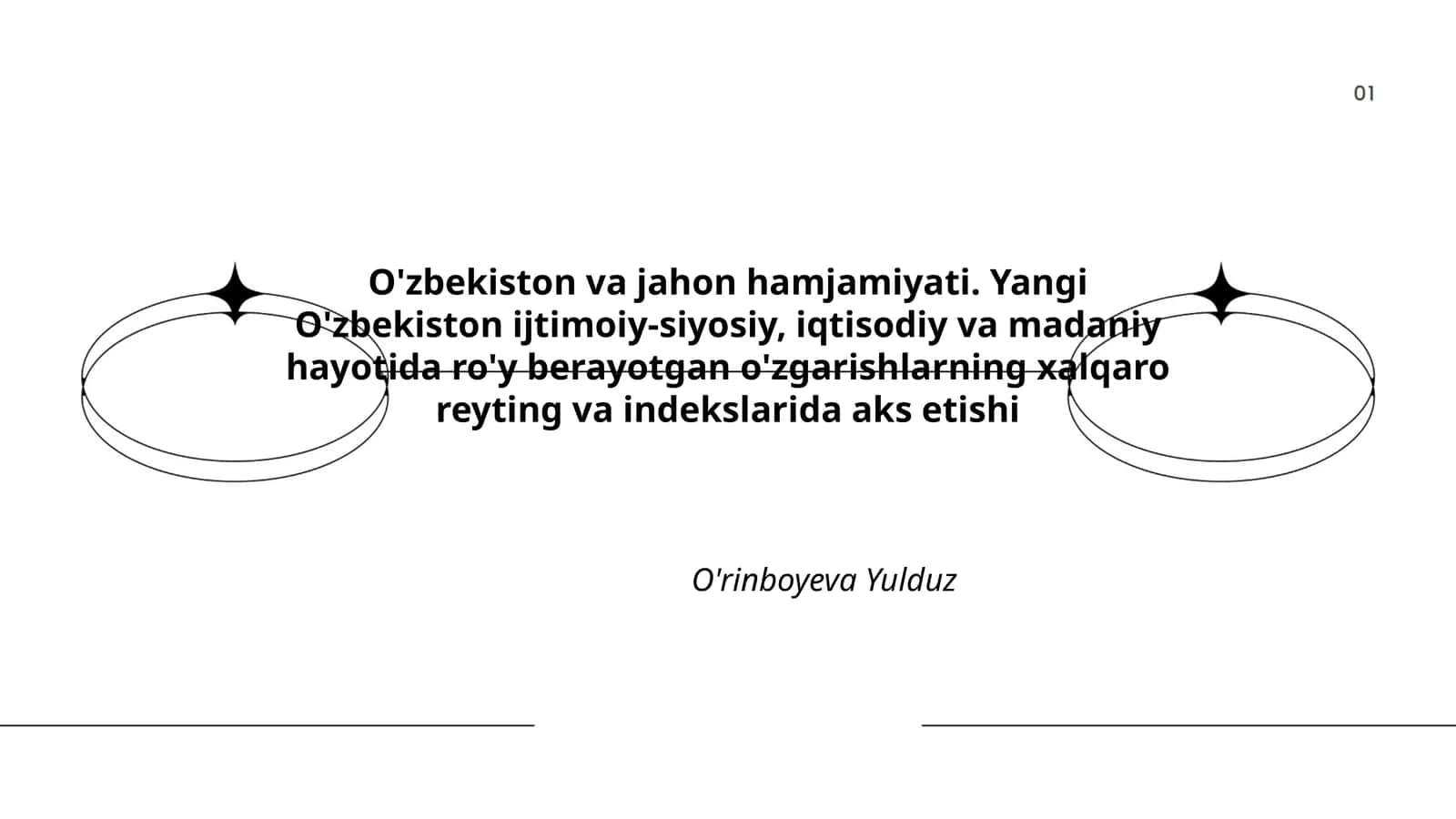 O'zbekiston va Jahon Hamjamiyati