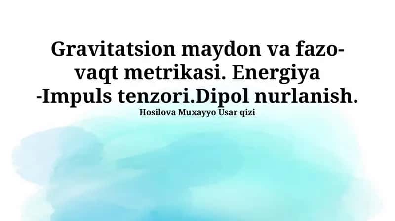 Dipol nurlanishi