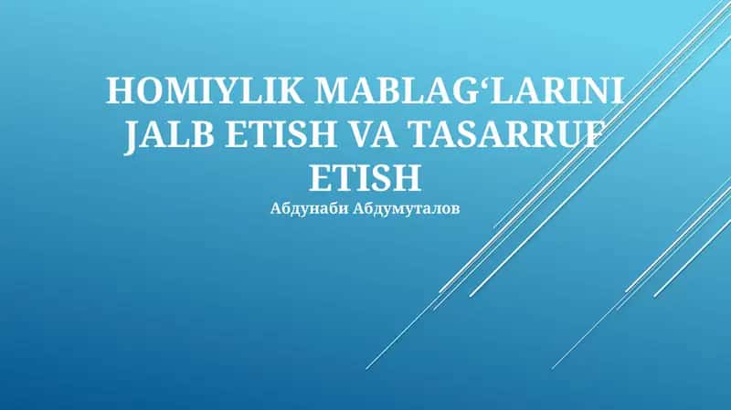 Mablag' yig'ish strategiyasi