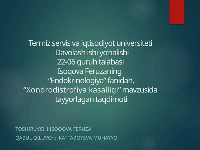 Xondrodistrofiya (Achondroplaziya)