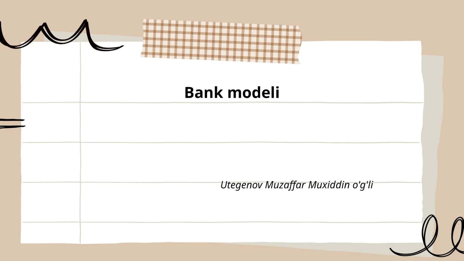Bank modeli