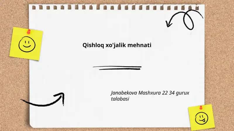Qishloq xo'jalik mehnati