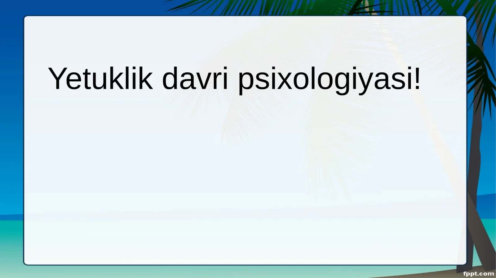 Yetuklik davri psixologiyasi