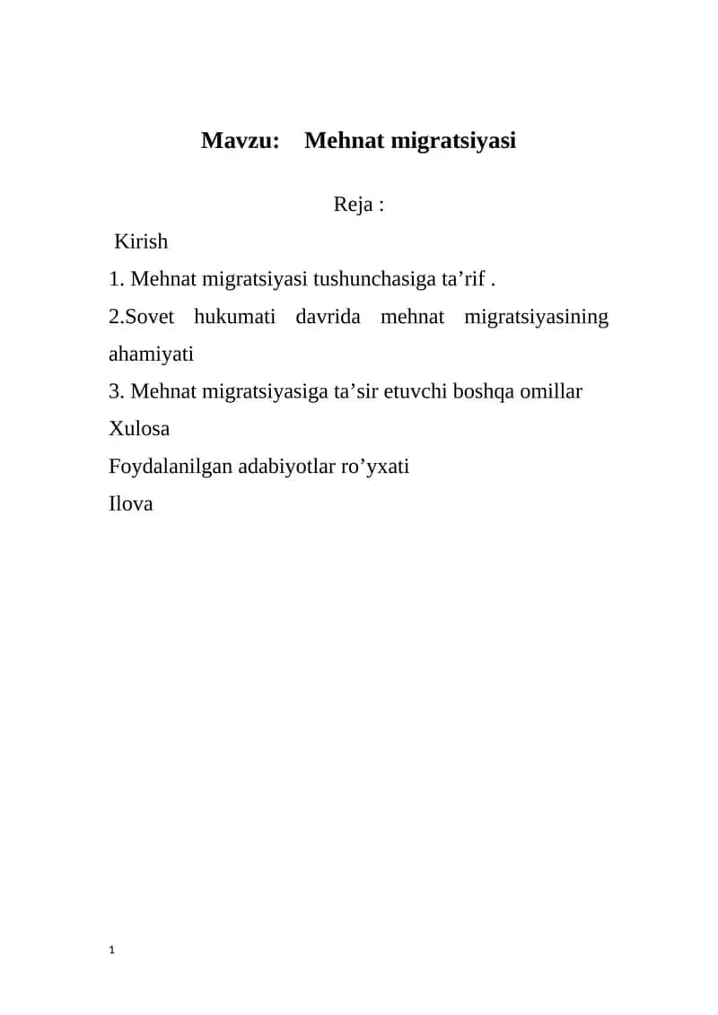 Mehnat migratsiyasi
