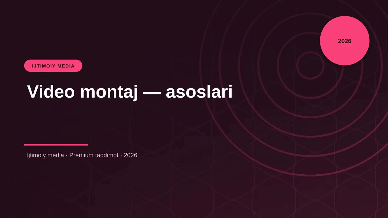 Video montaj — asoslari