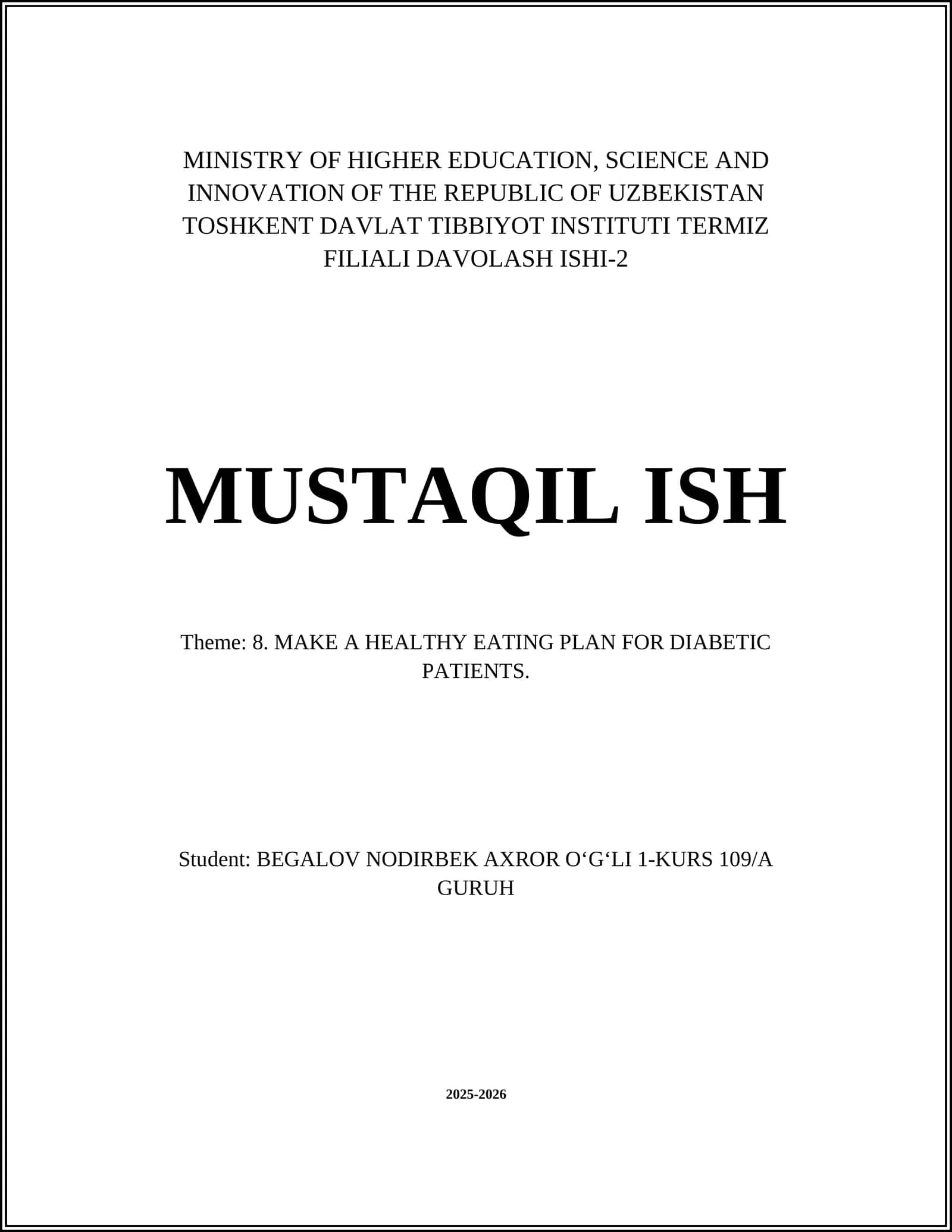 TERMIZ FILIALI DAVOLASH ISHI-2