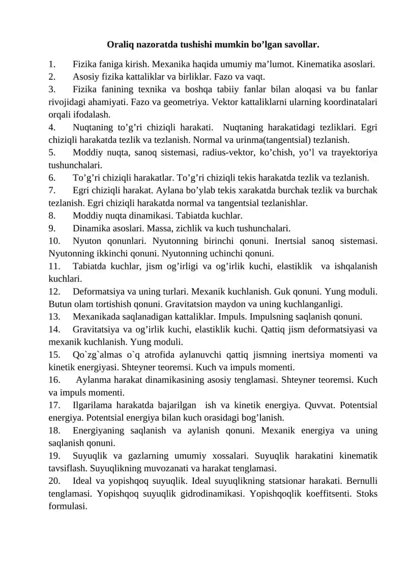 Fizika fanidan elektron darslar