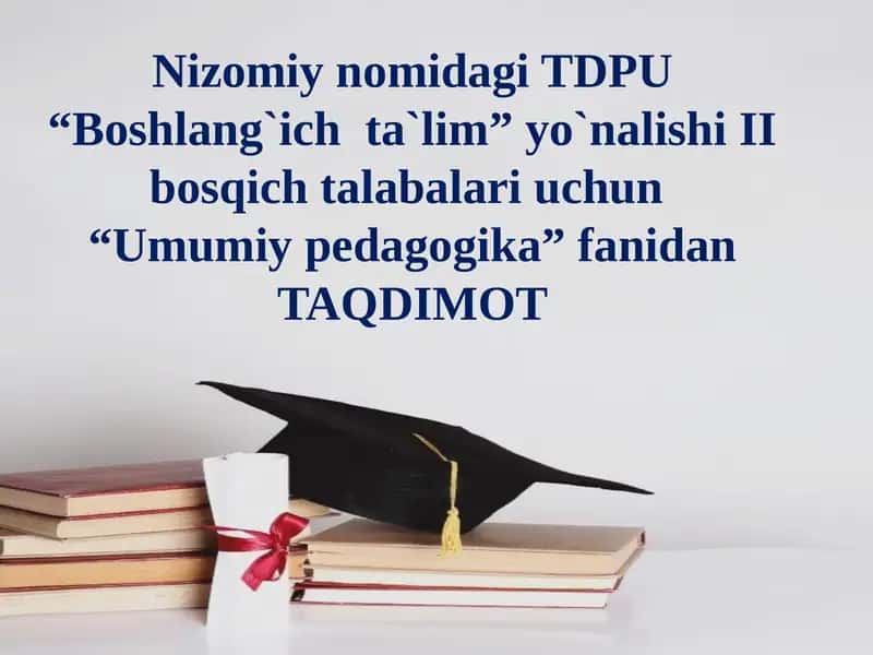 pedagogikanung maqsadi va vazifalari