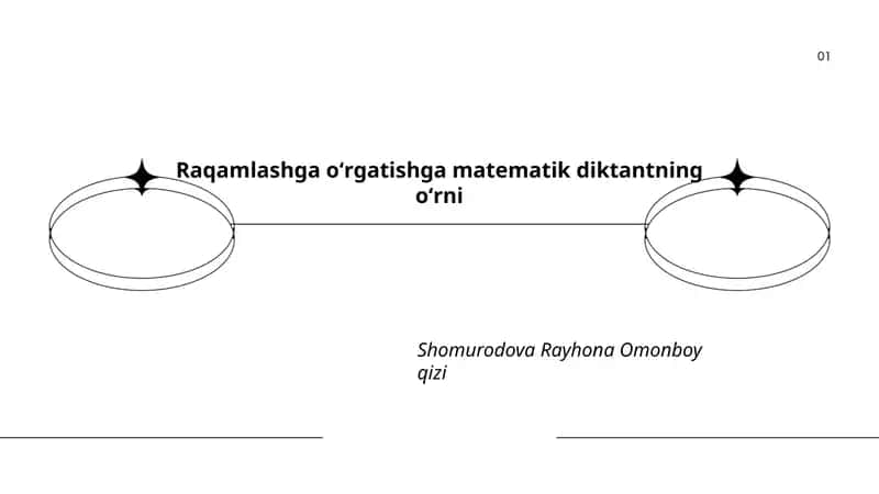 Matematik diktantning raqamlashga oʻrgatishning oʻrni