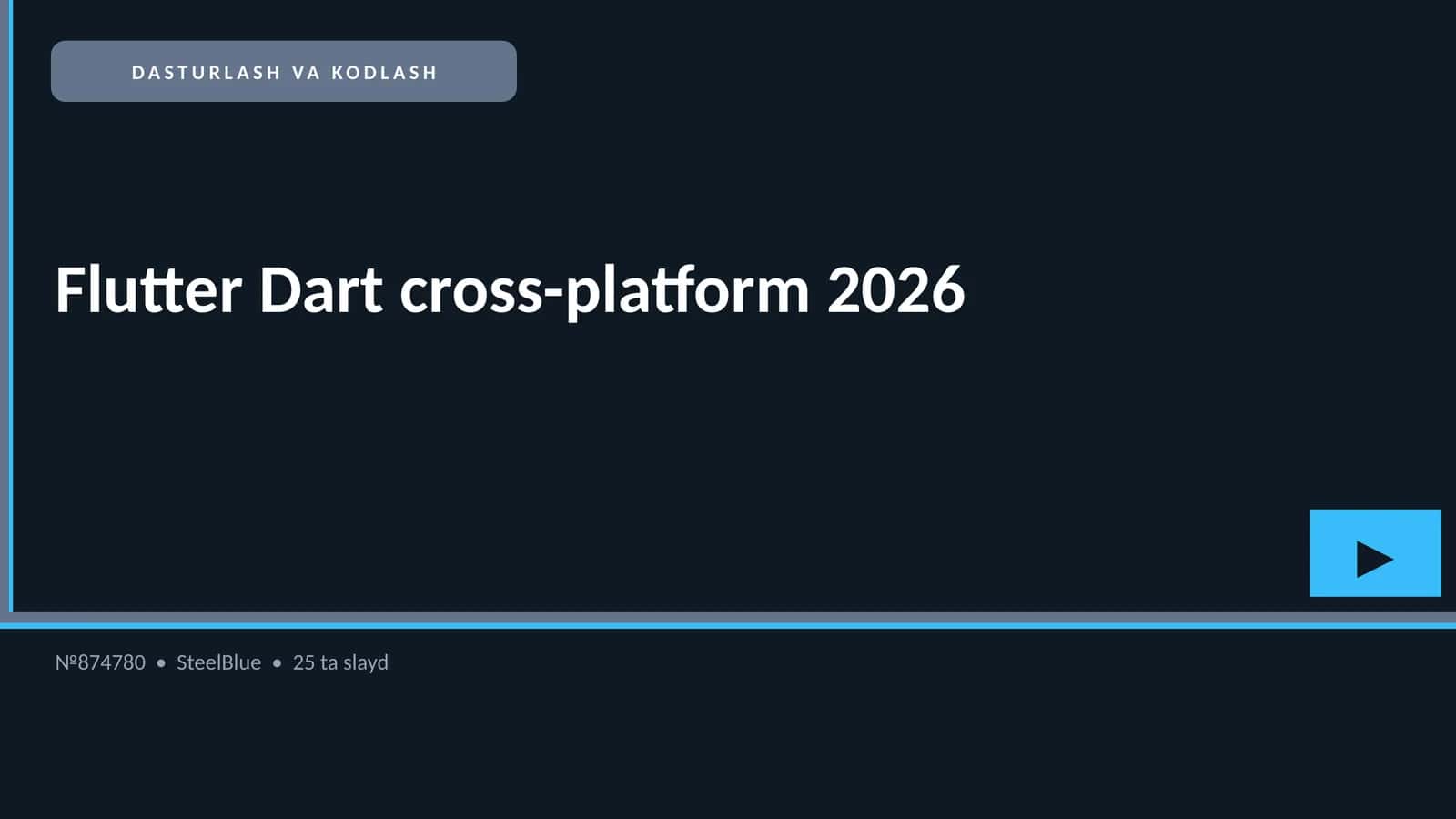 Flutter Dart cross-platform 2026