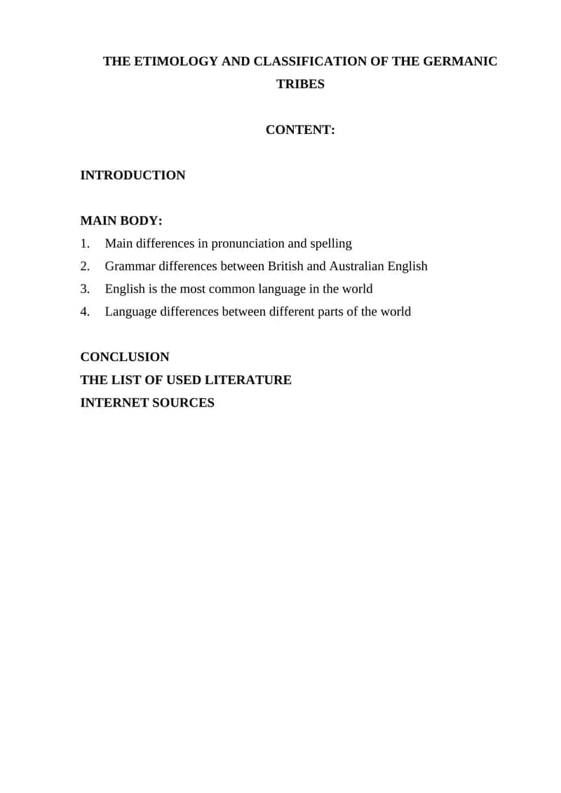 The Etymology and Classification of the Germanic Tribes