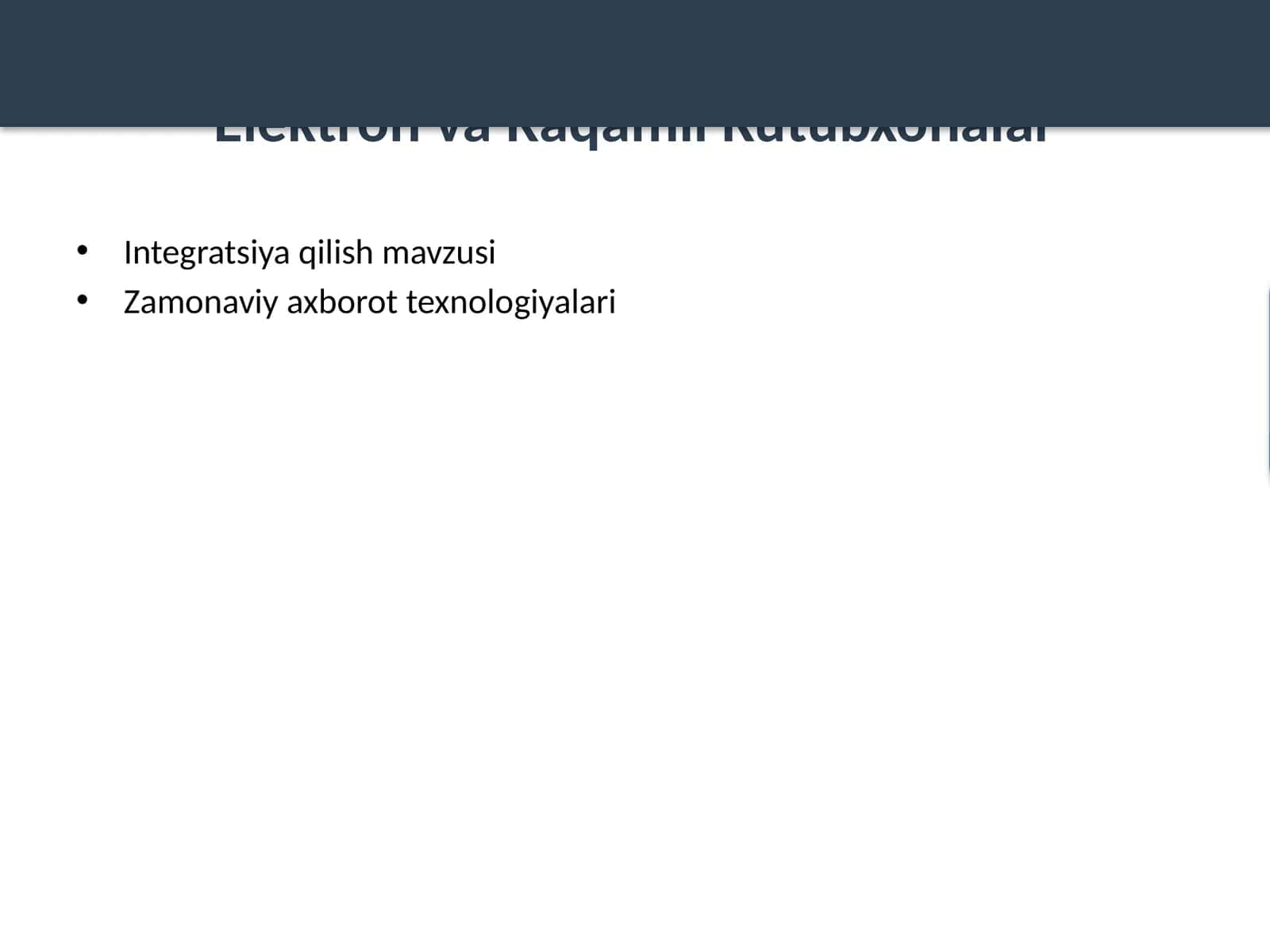 Elektron va Raqamli Kutubxonalar