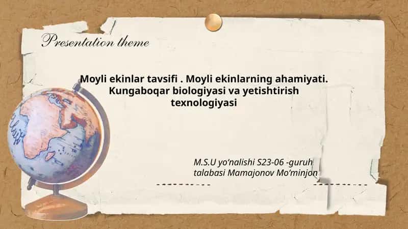 Moyli Ekinlar Biologiyasi
