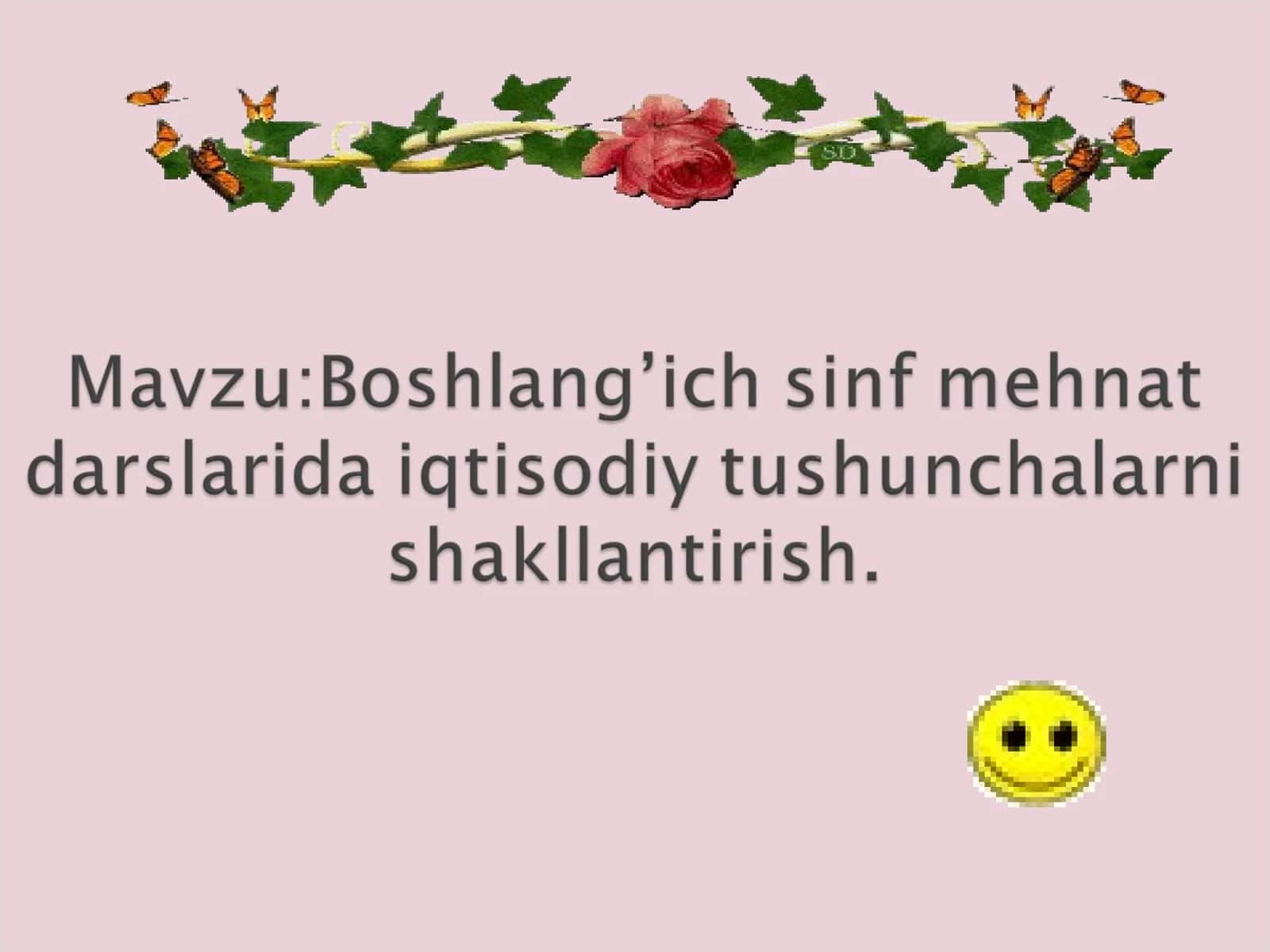 O’zbekiston Respublikasida uzluksiz iqtisodiy ta’lim-tarbiya konsepsiyasi