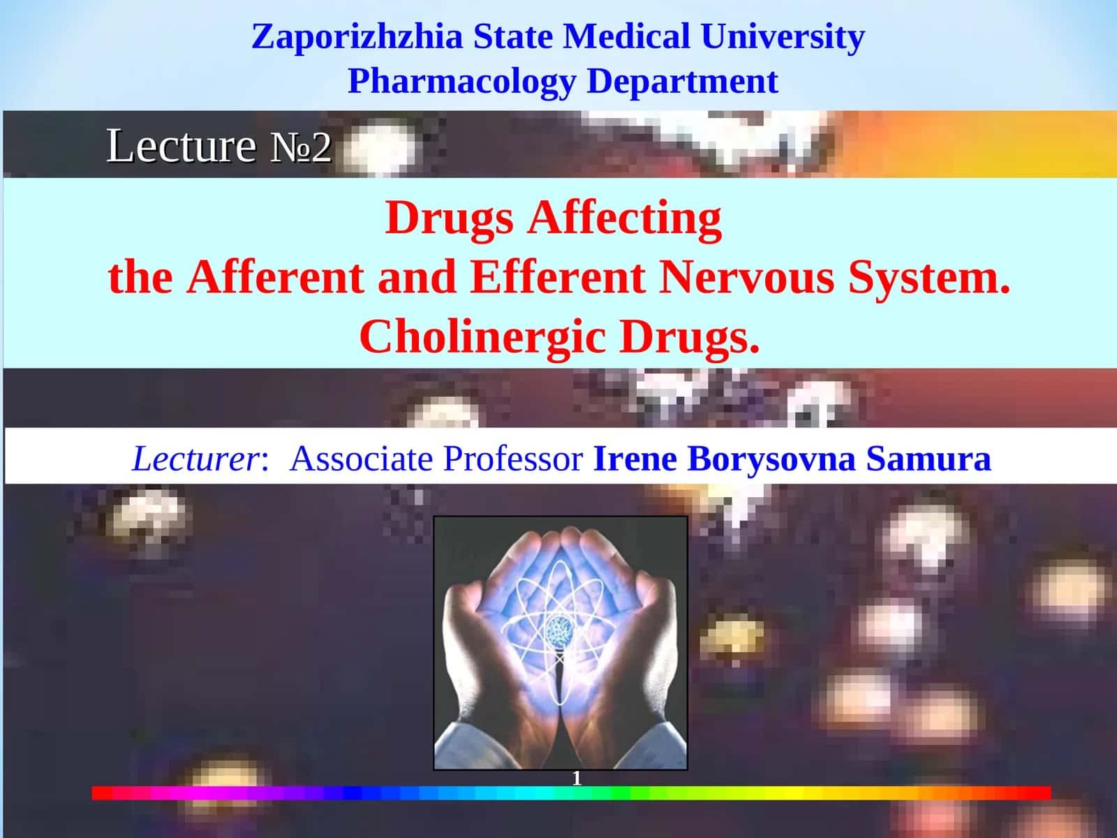Drugs Affecting the Afferent and Efferent Nervous System. Cholinergic Drugs
